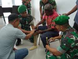 Korem 181/PVT Gelar Bakti Sosial Serahkan 12 Kaki Palsu dan Operasi Bibir Sumbing
