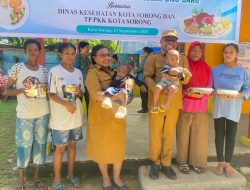 Turunkan Angka Stunting, Pemkot Sorong Launching Program PMT Bumil Resti dan Balita Stunting