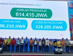 Pemprov Papua Barat Daya Launching Jumlah OAP 296.210 Jiwa, Non OAP 318.205 Jiwa