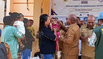 Pemkot Sorong Kolaborasi dengan Mahasiswa KKN Berikan PMT bagi 58 Bayi dan Balita Stunting