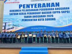 Serahkan DPPA 2026, Wali Kota Sorong Tekankan OPD Fokus pada Hasil dan Manfaat bagi Masyarakat