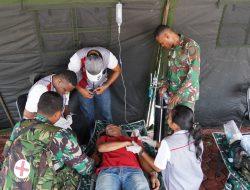 Kodim 1802 Sorong Gelar Latihan Lapangan Penanggulangan Bencana Alam Banjir