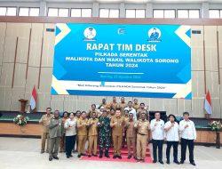 Pimpin Rapat Tim Desk Pilkada Serentak 2024, Pj Wali Kota Sorong Tekankan Pentingnya Respons Cepat