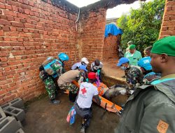 Pasukan Satgas BGC 39-F Monusco Gencar Evakuasi Korban Akibat Bangunan Runtuh di Bankoko