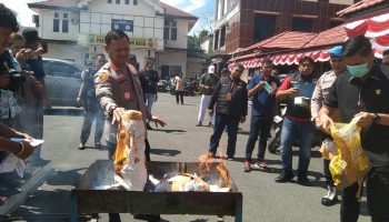 Musnahkan 3,4 Kg Ganja, Kapolresta Sorong Kota Komitmen Berantas Narkoba