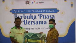 Ramadhan Penuh Berkah, Pertamina RU VII Kasim Bersama Insan Pers Sorong Beri Santunan Sosial