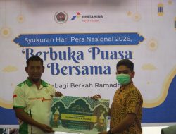 Ramadhan Penuh Berkah, Pertamina RU VII Kasim Bersama Insan Pers Sorong Beri Santunan Sosial