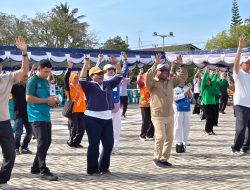 TP-PKK Kota Sorong Gaungkan Gaya Hidup Sehat Lewat Senam Massal dan Cek Kesehatan Gratis
