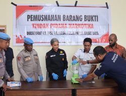 Ditresnarkoba Polda Papua Barat Daya Musnahkan 3,36 Gram Sabu, Langkah Tegas Cegah Narkoba Kembali Beredar