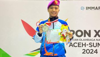 Prajurit Pasmar 3 Torehkan Prestasi Gemilang pada PON XXI Aceh-Sumut Raih Medali Perak