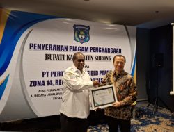 Pertamina EP Papua Terima Penghargaan Dari Pemerintah Kabupaten Sorong