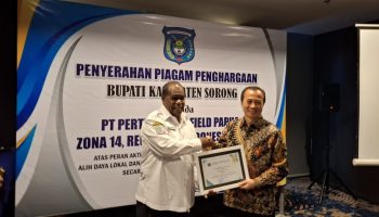 Pertamina EP Papua Terima Penghargaan Dari Pemerintah Kabupaten Sorong