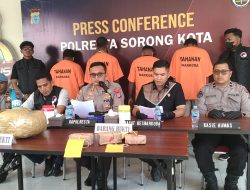 4 Kurir Narkoba Ditangkap di Kota Sorong, Barang Bukti 3,106 Kg Ganja