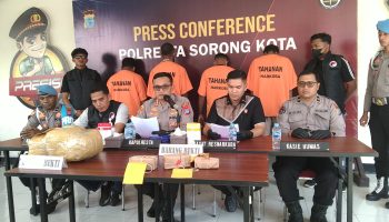 4 Kurir Narkoba Ditangkap di Kota Sorong, Barang Bukti 3,106 Kg Ganja